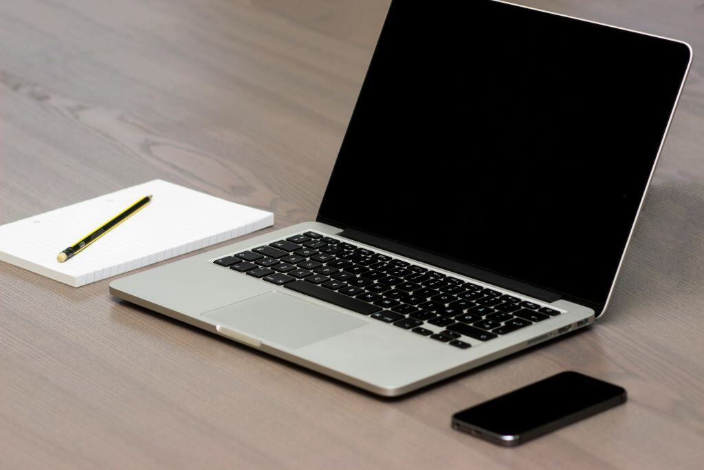 laptop on desk