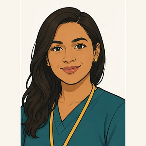 Illustrated portrait of Ana