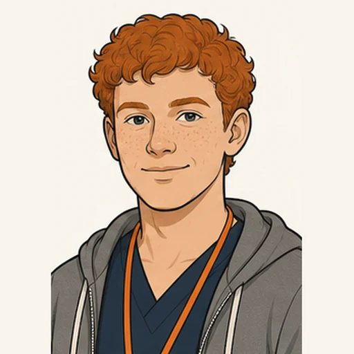 Illustrated portrait of Sam